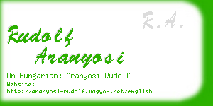 rudolf aranyosi business card